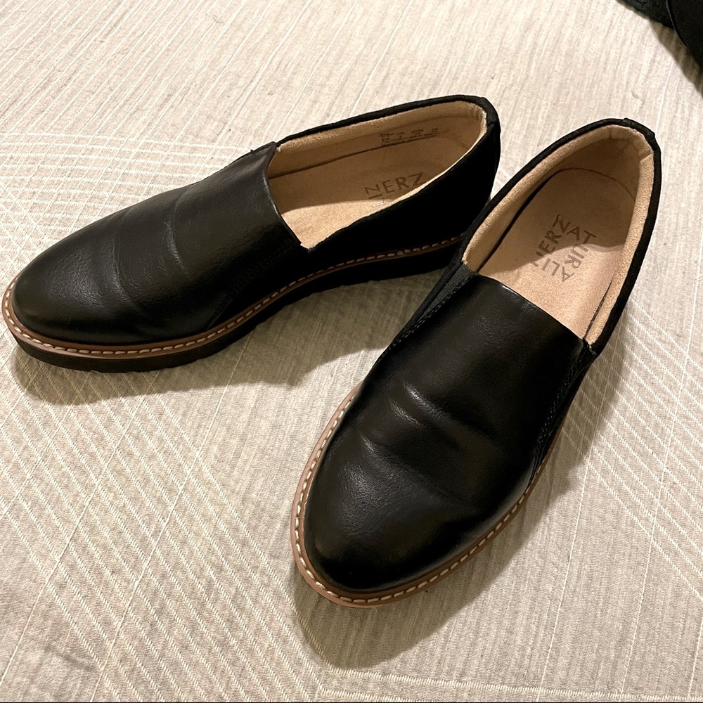 Naturalizer suede and faux-leather slip-ons